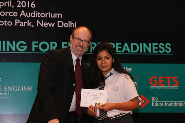 Felicitation of school students at International level.