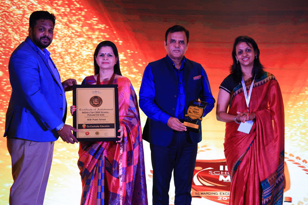 Felicitation of Director Sir and Principal Madam in India School Merit Awards 2019