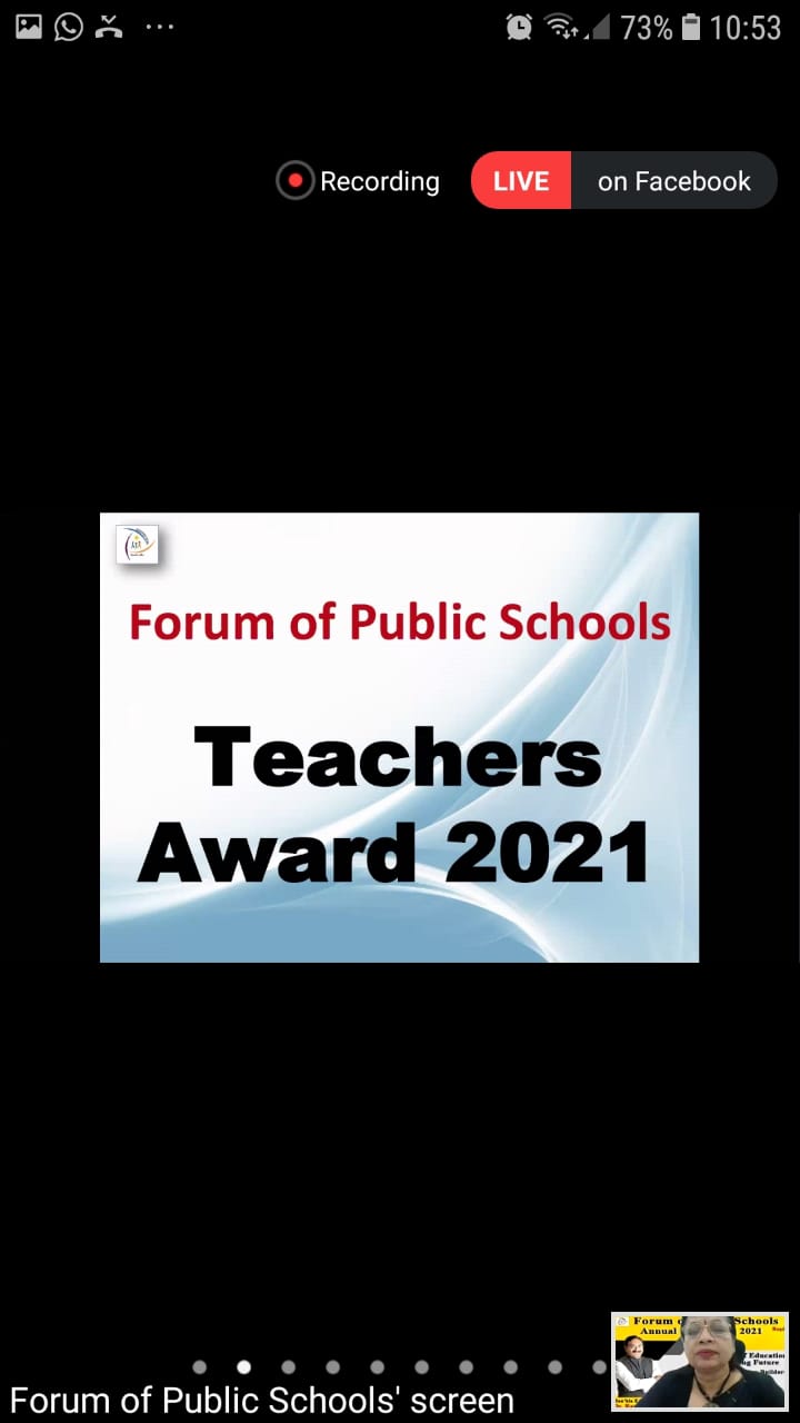Forum of Public Schools Teachers Award-2021