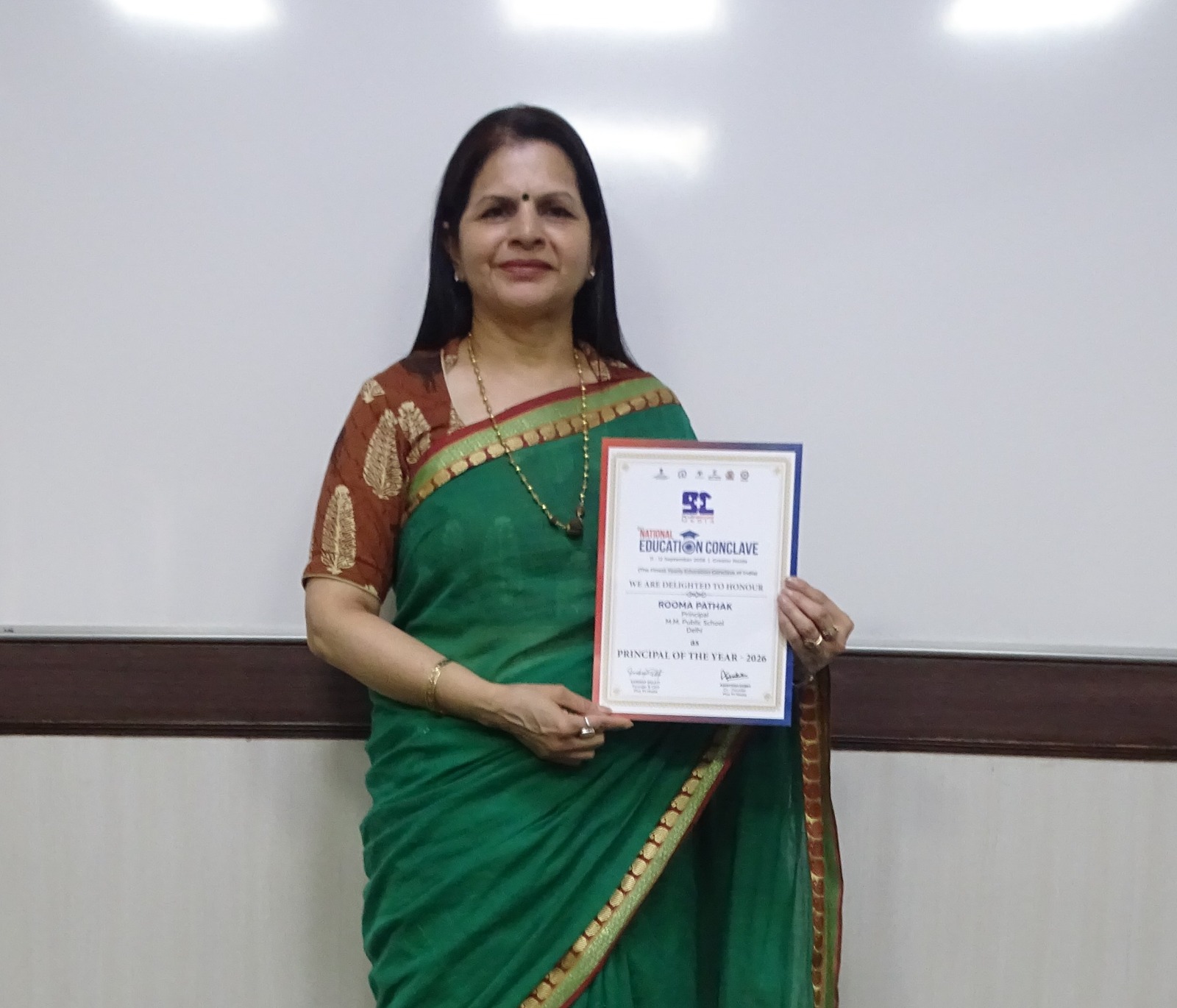 Honourable Principal Madam conferred with ‘Principal of the Year – 2026’ Award