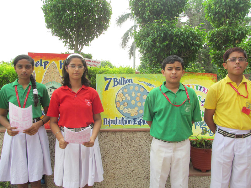 CELEBRATION OF WORLD POPULATION DAY BY ECO CLUB ON 21-07-2014