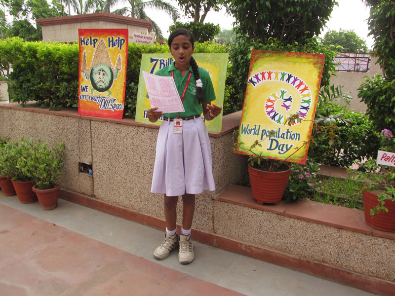 CELEBRATION OF WORLD POPULATION DAY BY ECO CLUB ON 21-07-2014