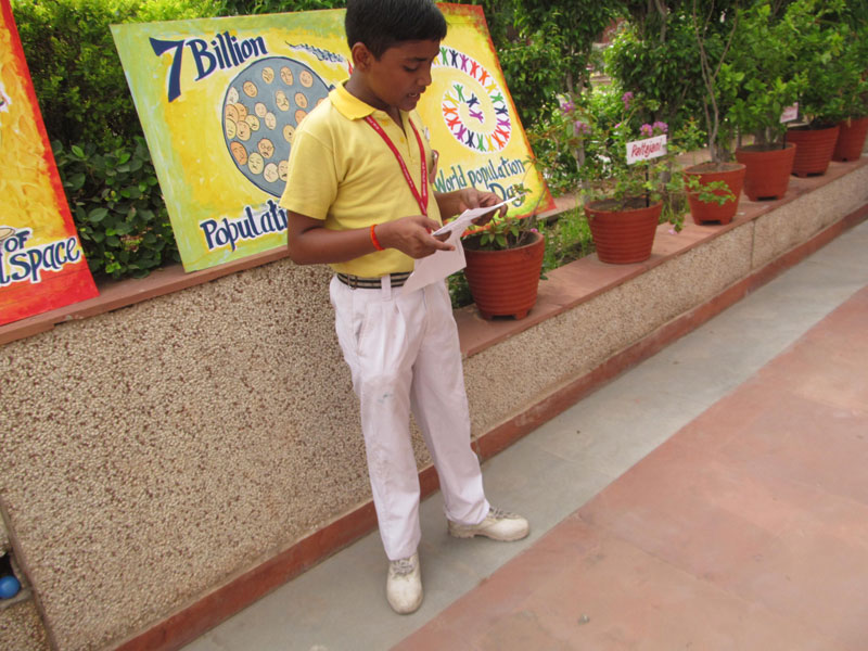 CELEBRATION OF WORLD POPULATION DAY BY ECO CLUB ON 21-07-2014