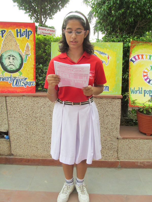 CELEBRATION OF WORLD POPULATION DAY BY ECO CLUB ON 21-07-2014