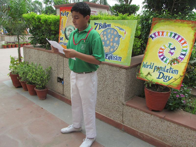 CELEBRATION OF WORLD POPULATION DAY BY ECO CLUB ON 21-07-2014