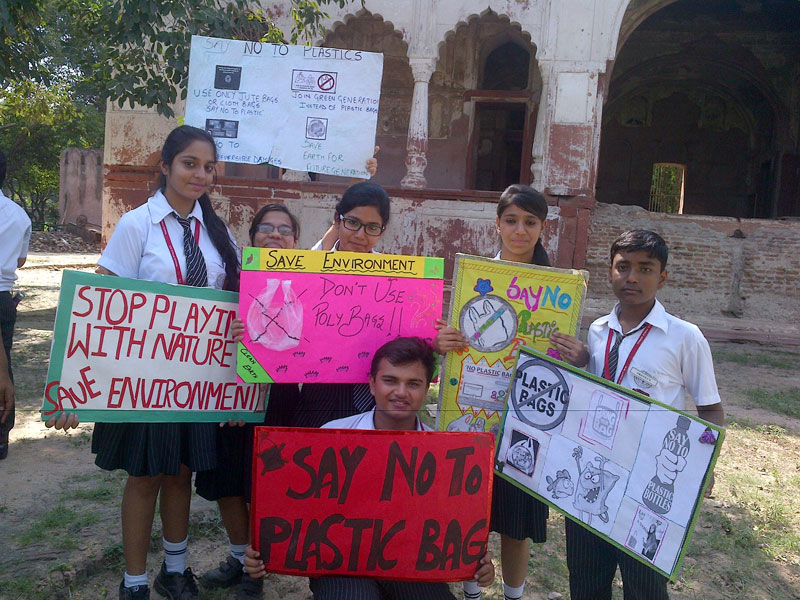 ANTI PLASTIC RALLY BY ECO CLUB ON 01-10-2014