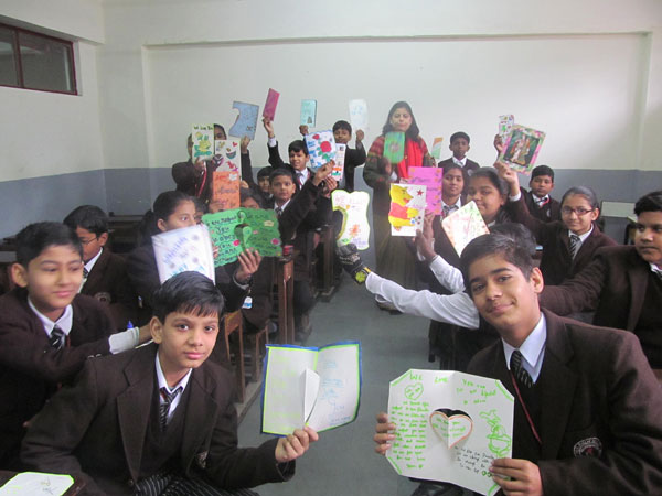 MAKING CARDS AND CRAFT GIFTS FOR INMATES OF OLD AGE HOME