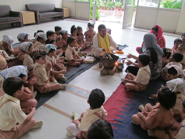 Hawan of L.K.G & U.K.G classes