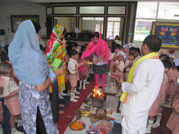 Hawan of L.K.G & U.K.G classes