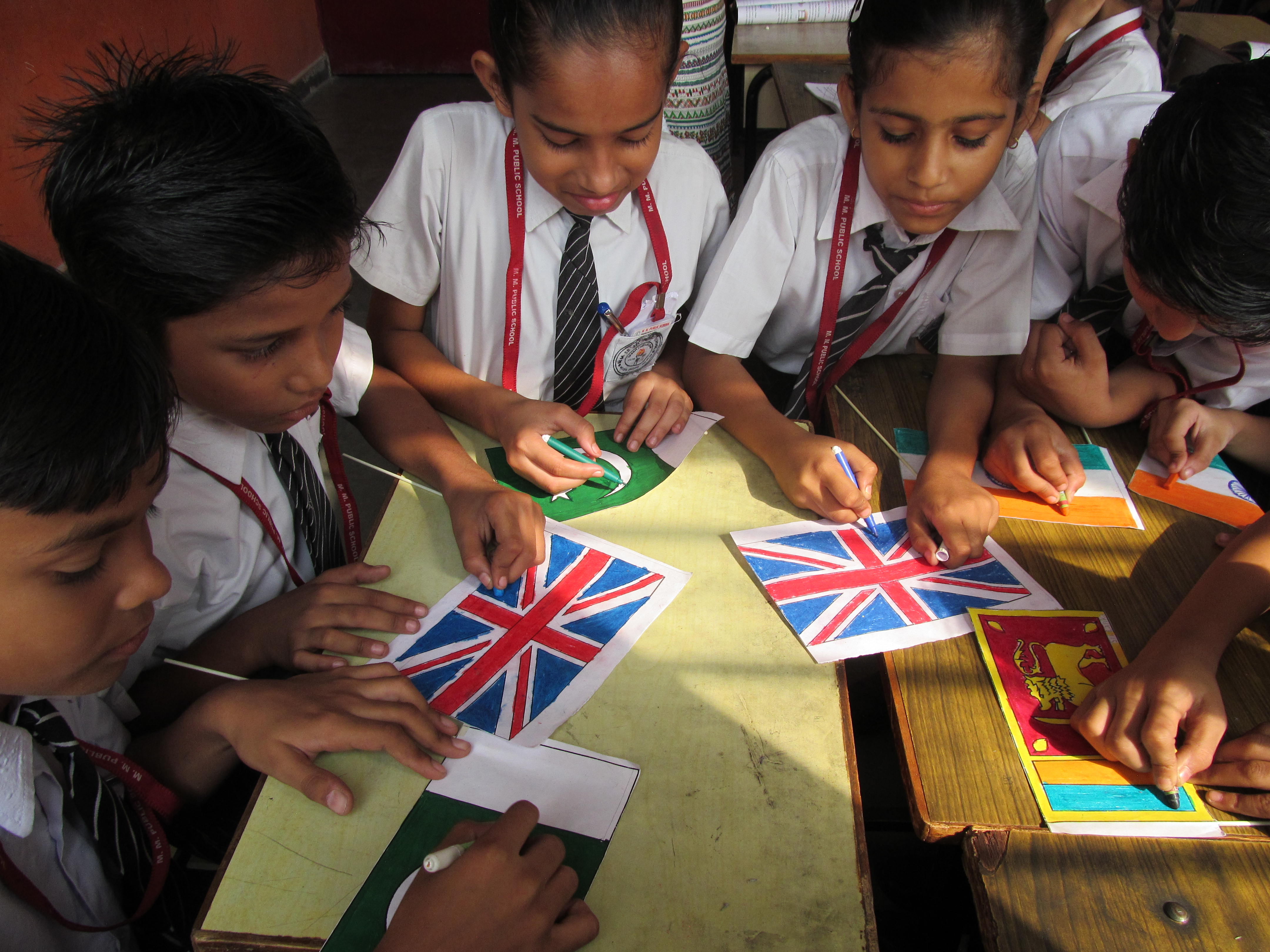 FLAG MAKING BY ART AND CRAFT CLUB