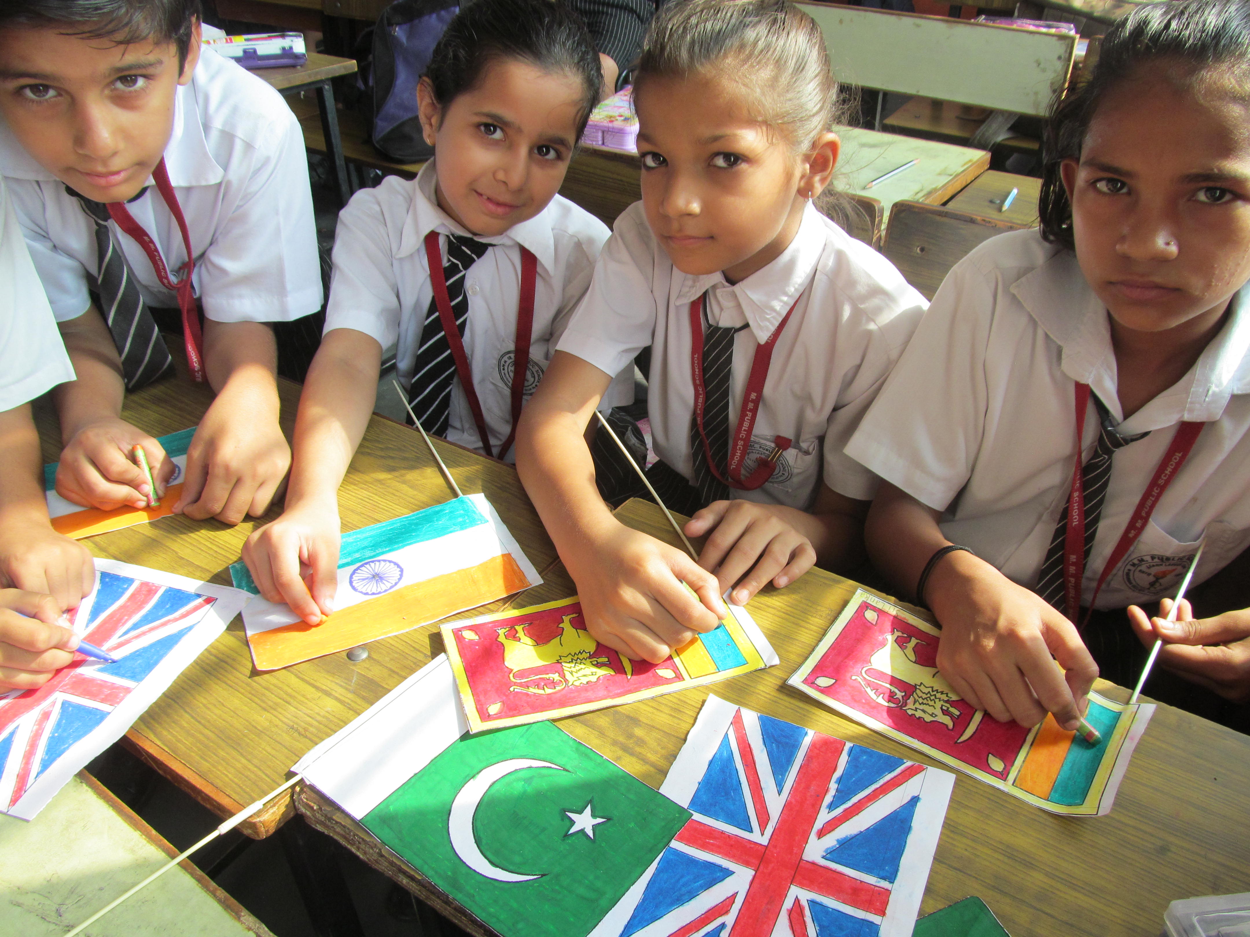 FLAG MAKING BY ART AND CRAFT CLUB