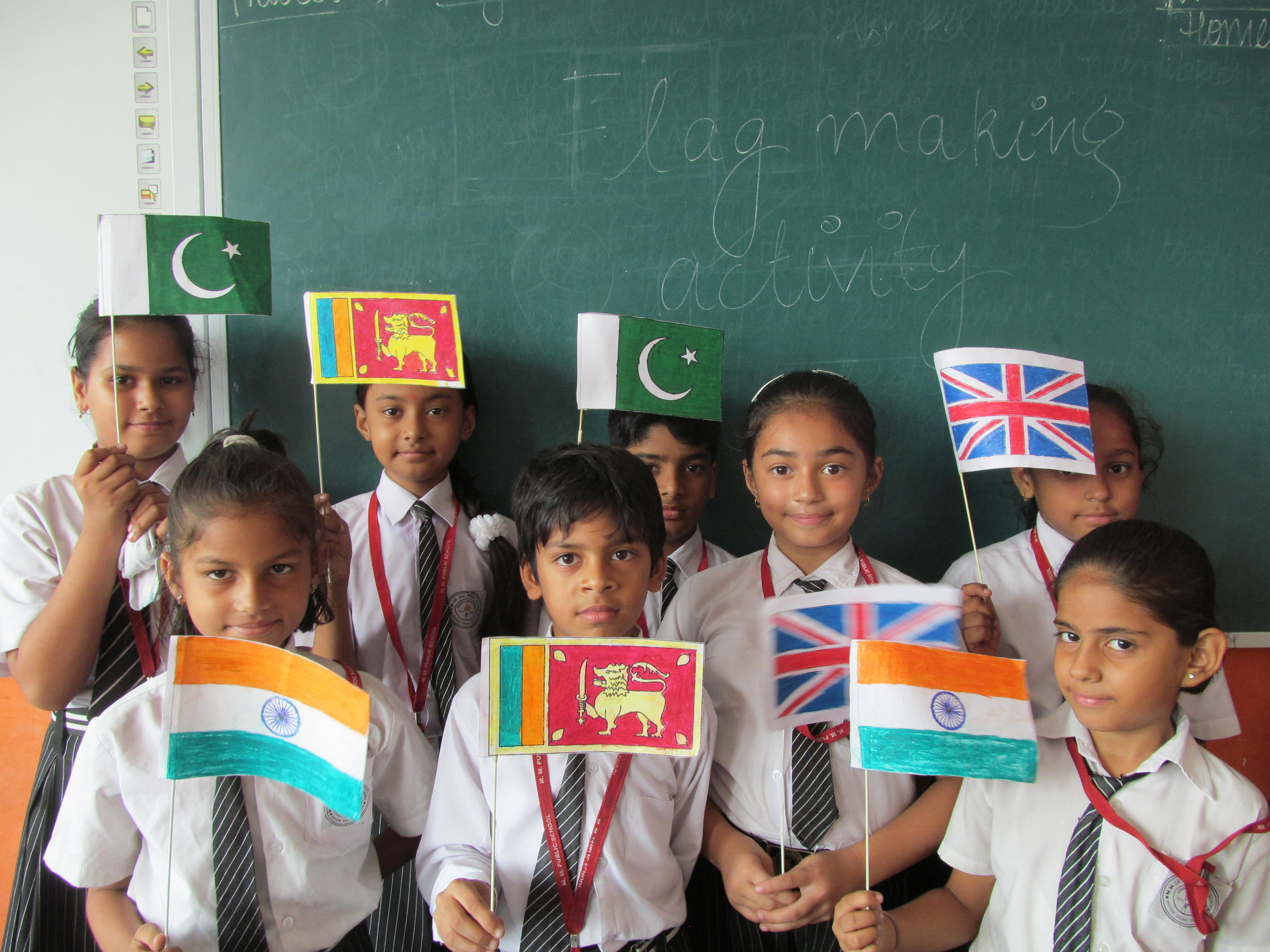 FLAG MAKING BY ART AND CRAFT CLUB