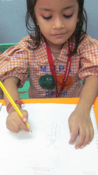 Drawing Butterfly Activity in Pre-primary class