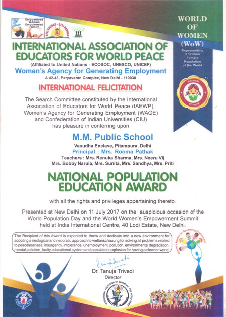 INTERNATIONAL FELICITATION