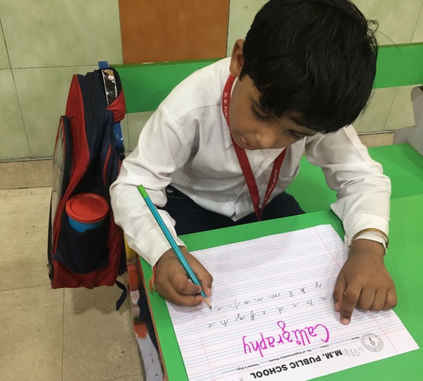 English calligraphy activity for Mont students