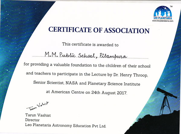 Lecture on Possibility of Extra Terrestrial Life in the Solar System