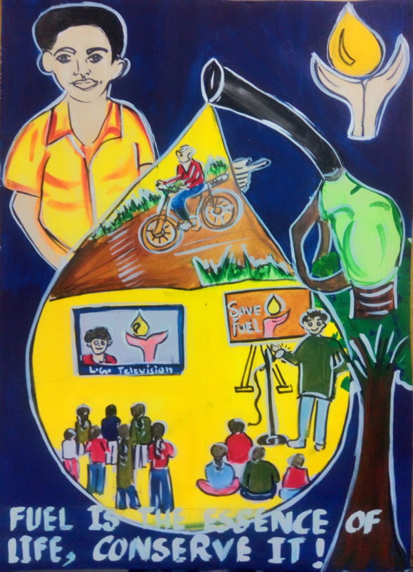 Activity of Fuel conservation by Art and Craft club
