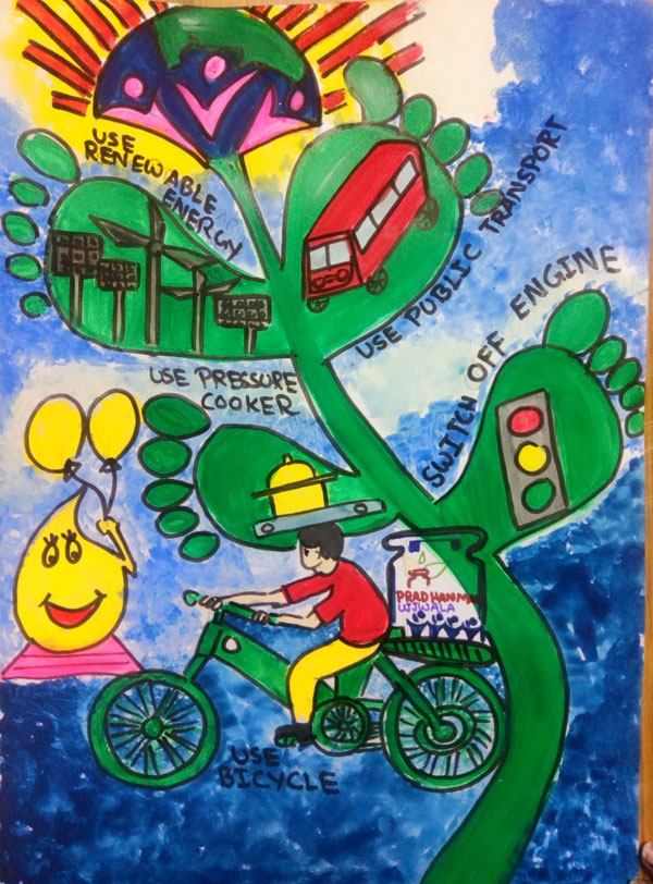 Activity of Fuel conservation by Art and Craft club