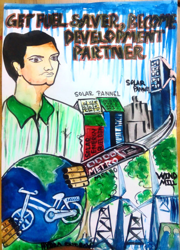 Activity of Fuel conservation by Art and Craft club