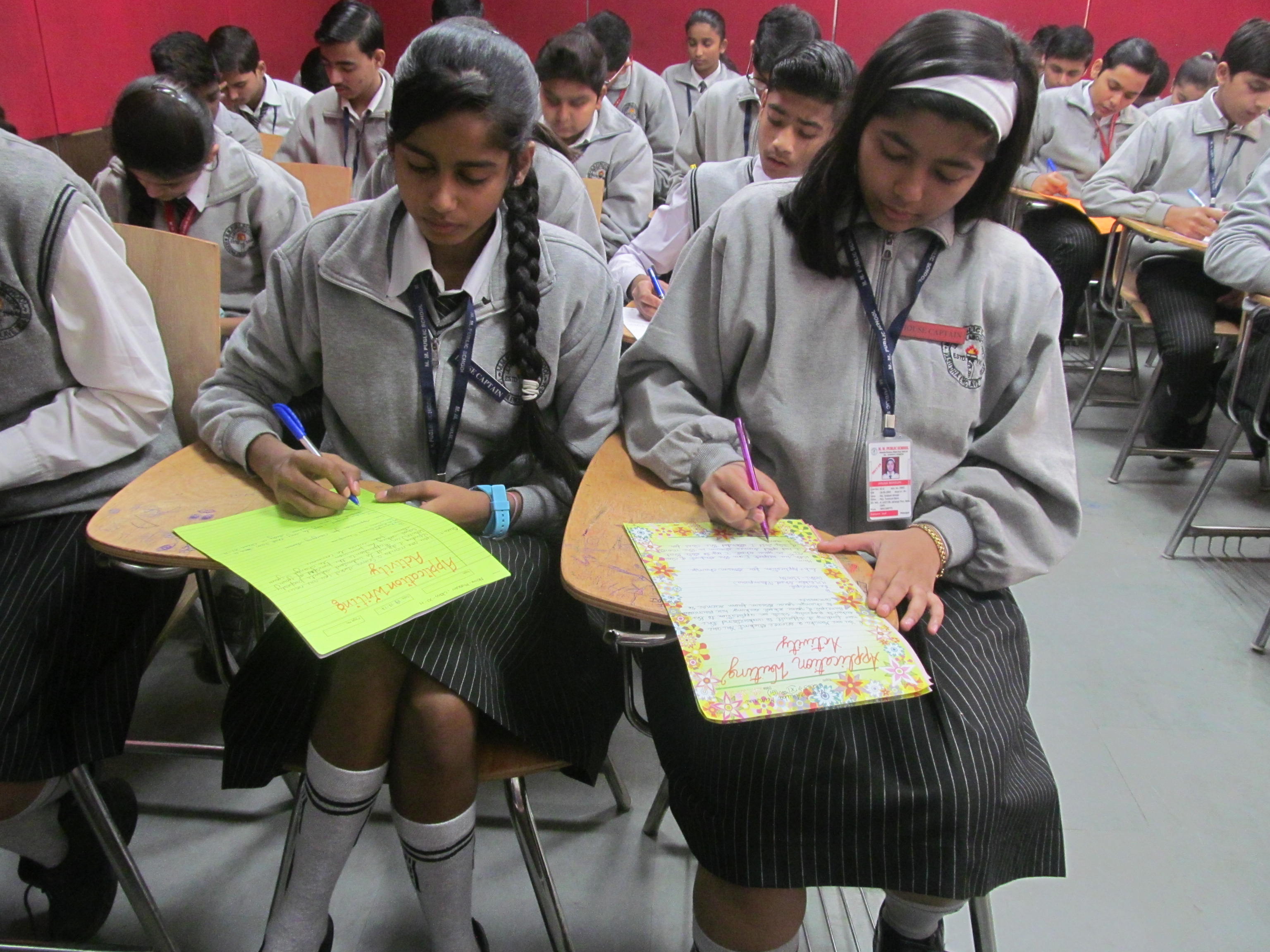 Application Writing activity by English Club