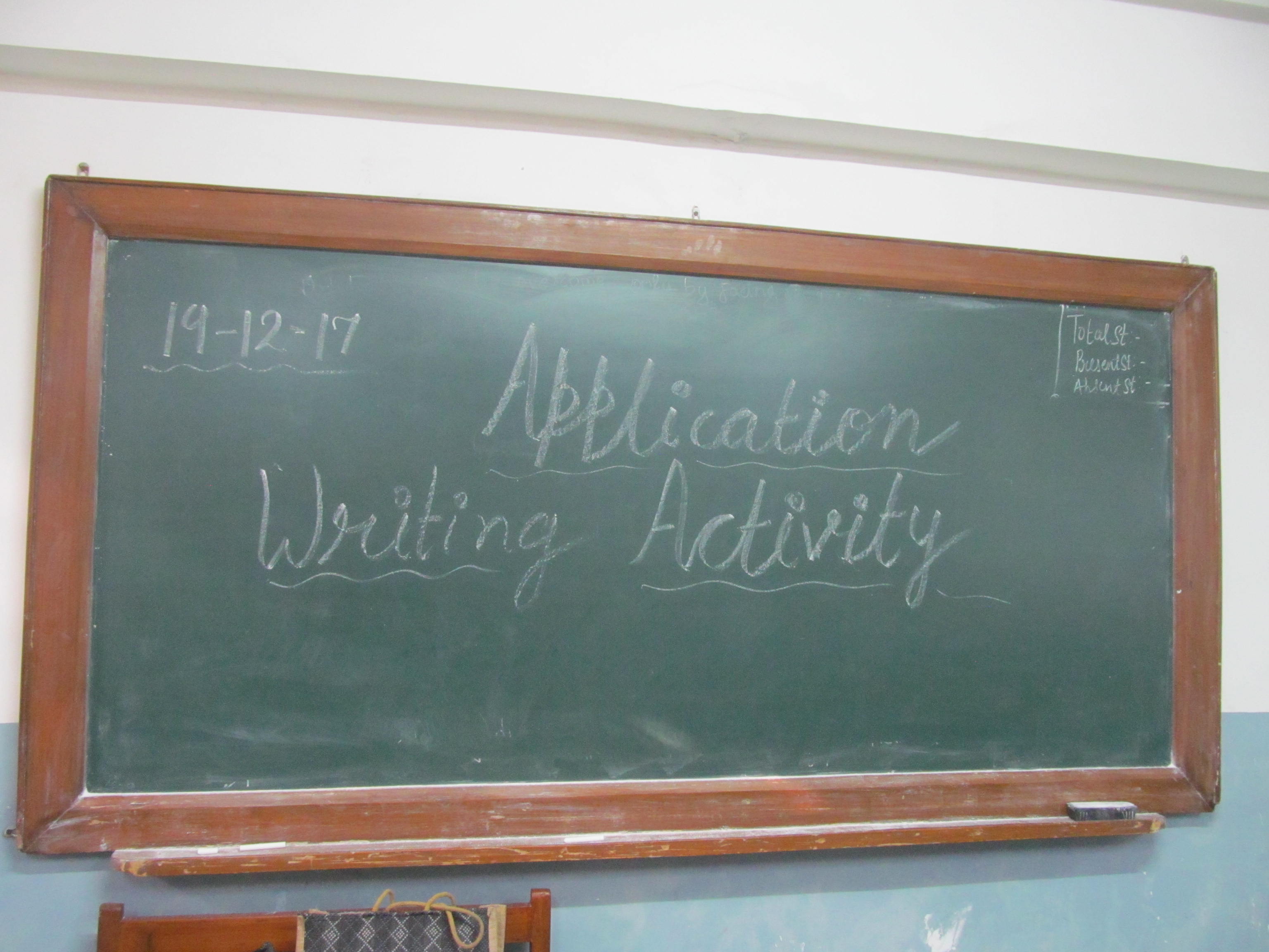 Application Writing activity by English Club