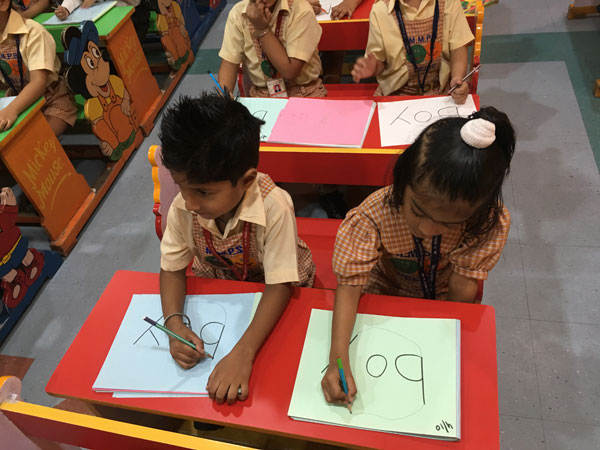 Number Art activity by Pre-Primary students