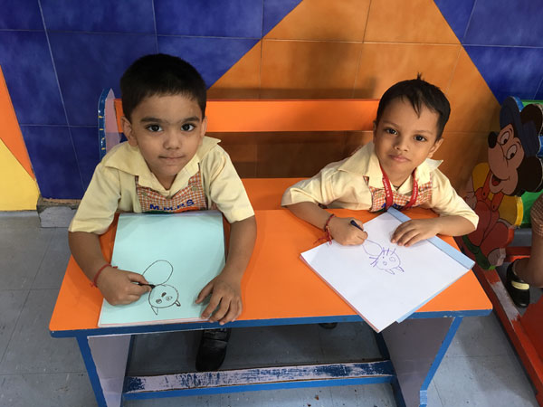 Number Art activity by Pre-Primary students