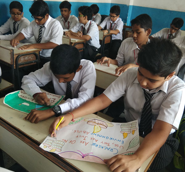 Slogan writing activity by Eco Club