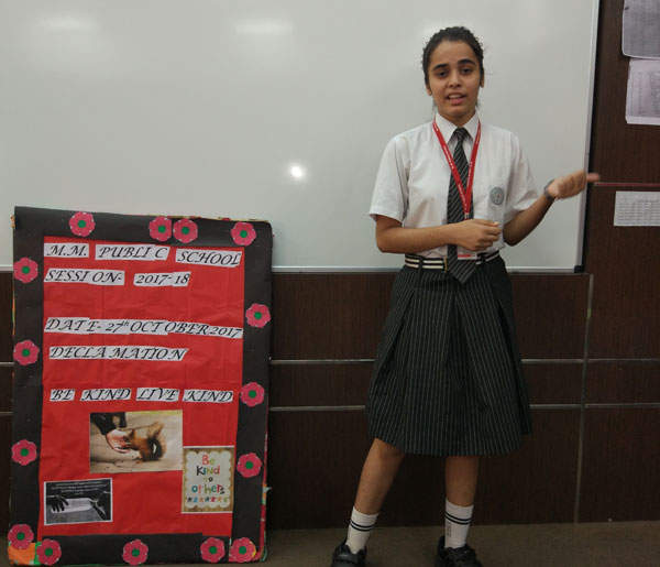 Declamation activity by English club