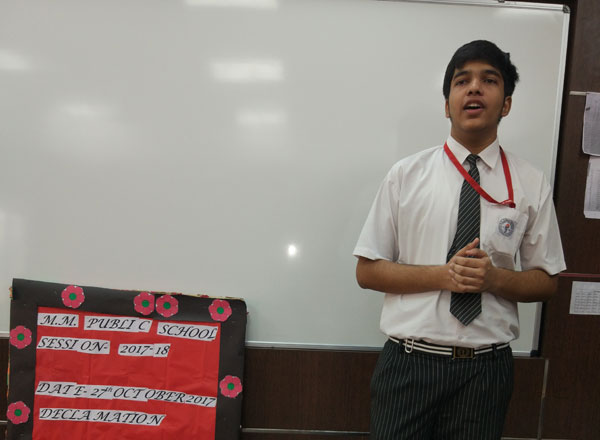 Declamation activity by English club