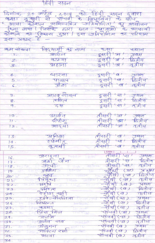 Spellathon by Hindi Club