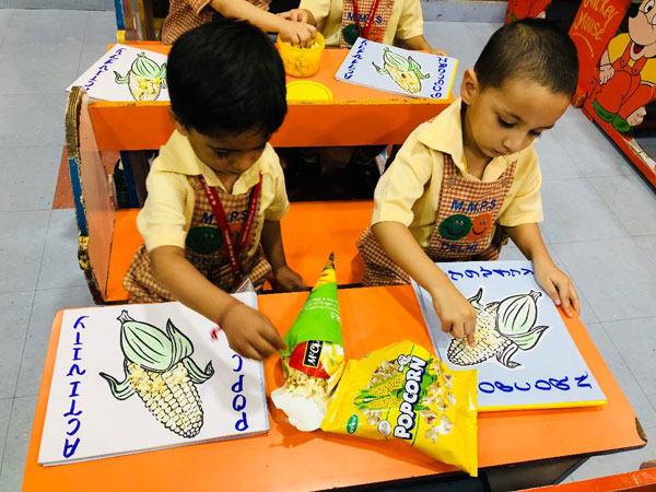 Popcorn Pasting Activity by Mont students