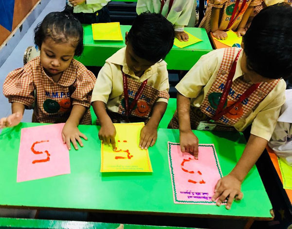 Number 5 Activity by LKG students