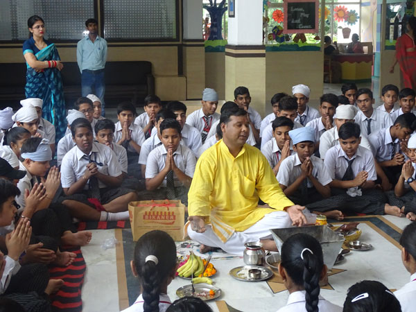 Atmosphere of Spirituality by Hawan of class IX