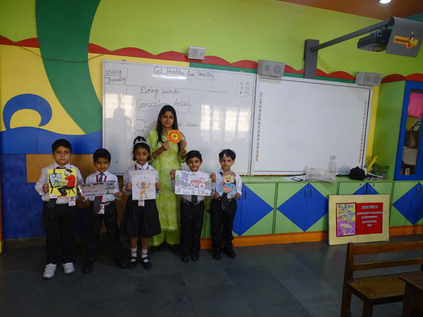 DOING WORDS CARICATURE ACTIVITY BY CLASS I