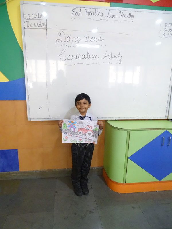 DOING WORDS CARICATURE ACTIVITY BY CLASS I