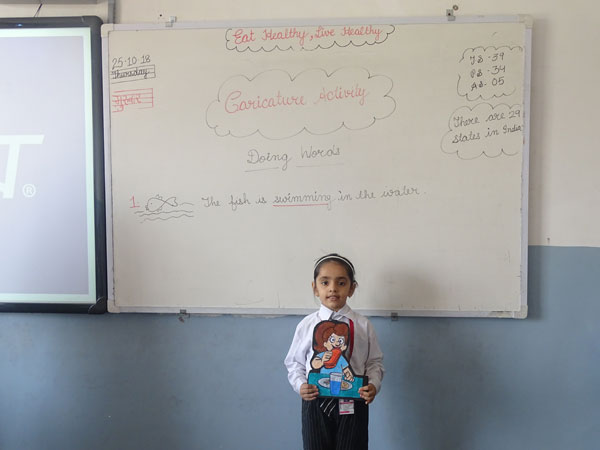 DOING WORDS CARICATURE ACTIVITY BY CLASS I