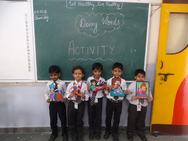 DOING WORDS CARICATURE ACTIVITY BY CLASS I