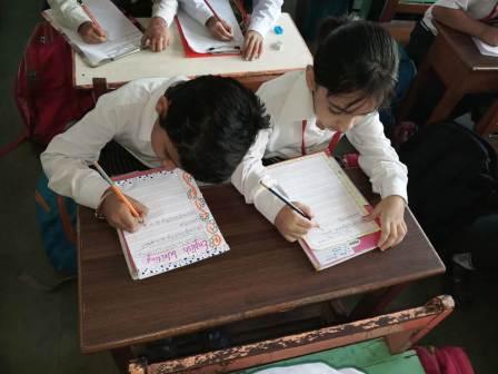 Cursive Writing Competition for classes U.K.G. to I