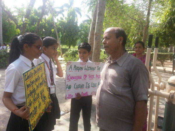 Rally on World Heritage Day at Sheesh Mahal