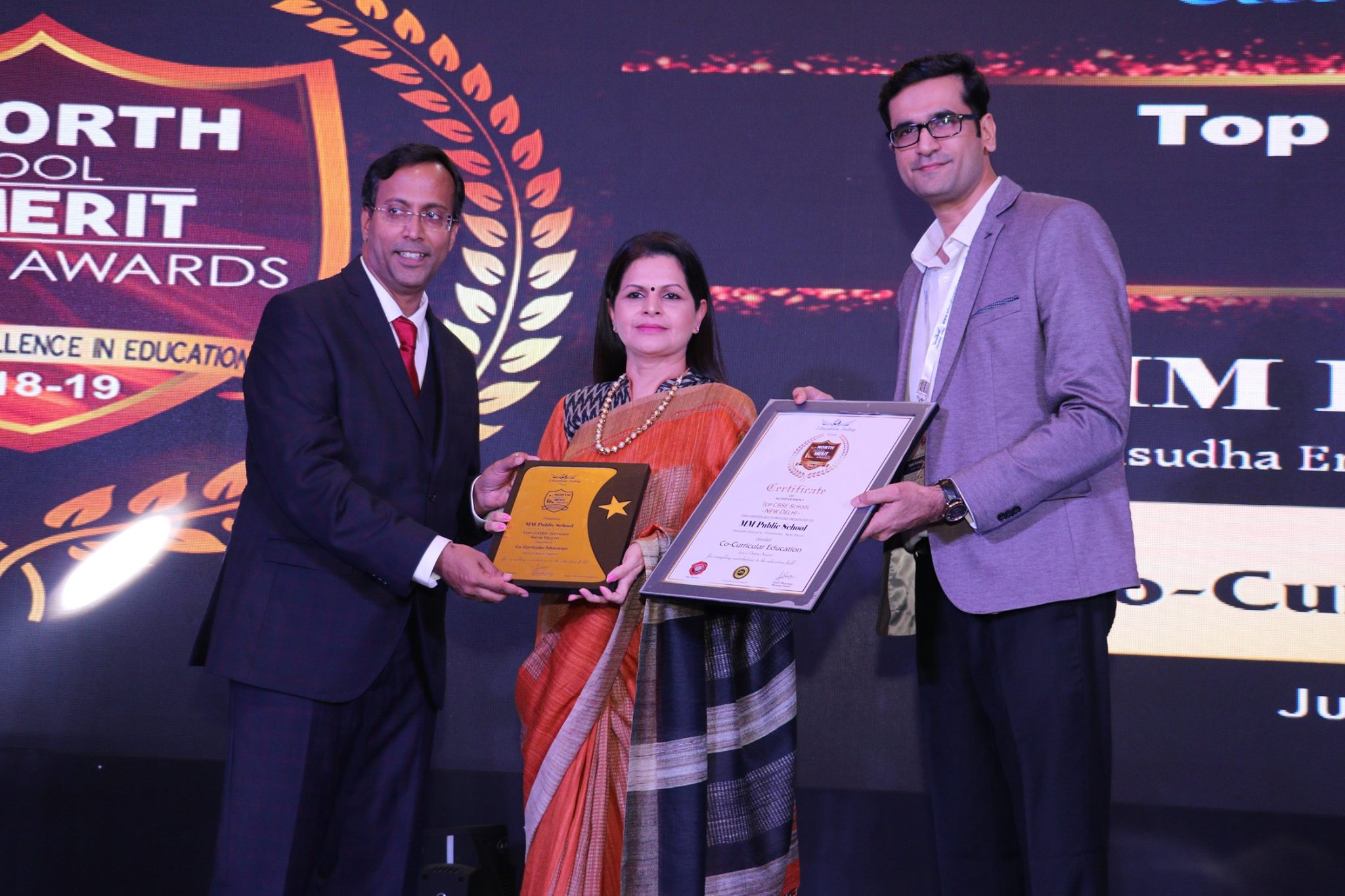 Felicitation of Principal Madam in North Educator?s Summit and North School Merit Awards 2017-18