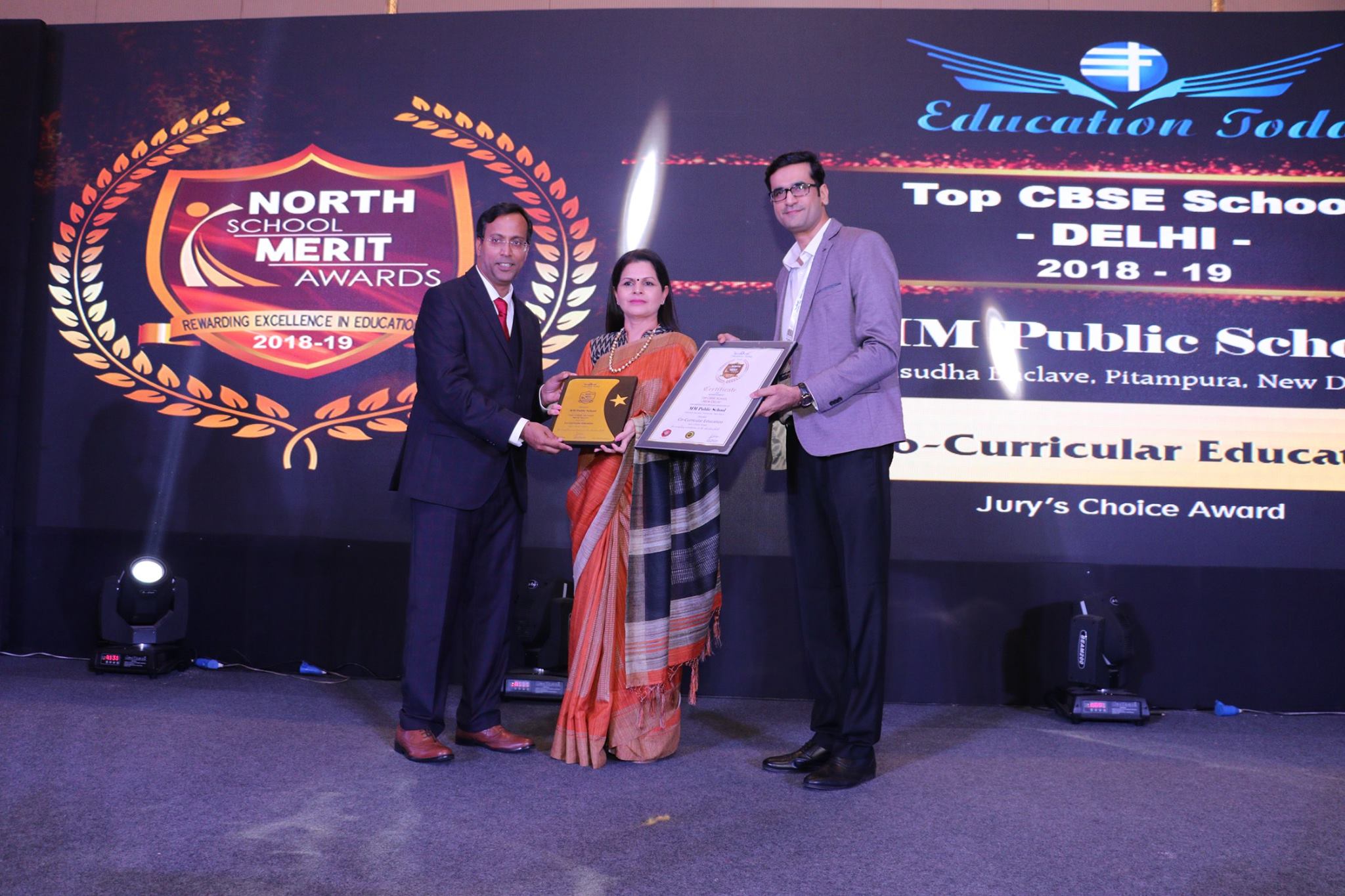 Felicitation of Principal Madam in North Educator?s Summit and North School Merit Awards 2017-18