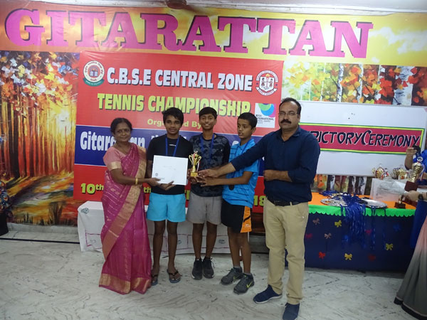 Achievement in CBSE Cluster XX Tennis Tournament