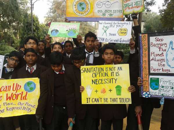 Cleanliness Drive by Eco Club on 31-12-2014