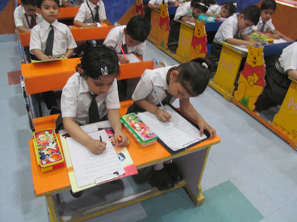 Cursive Writing Competition for classes U.K.G. to II by English Club