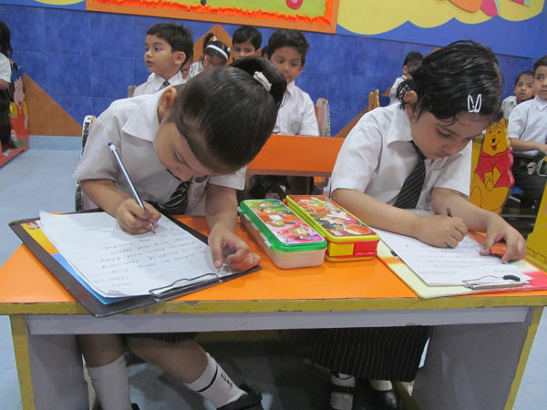 Cursive Writing Competition for classes U.K.G. to II by English Club