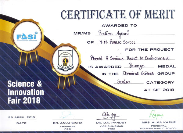 Laurel in Science and Innovation Fair 2018