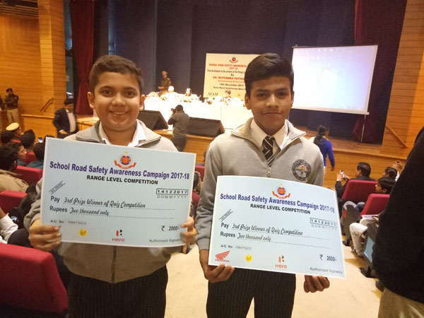 WINNERS AT SCHOOL ROAD SAFETY AWARENESS CAMPAIGN 2017-18