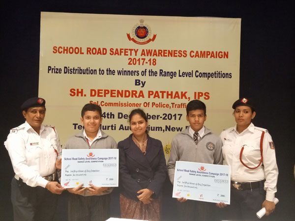 WINNERS AT SCHOOL ROAD SAFETY AWARENESS CAMPAIGN 2017-18