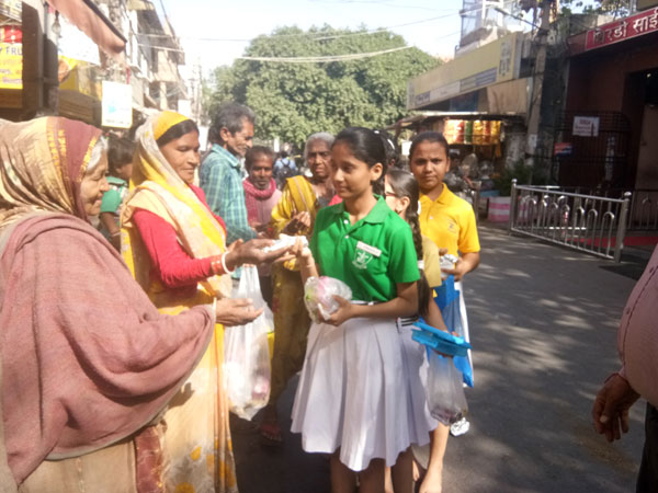 Visit To temple for food donation by SWAS Club